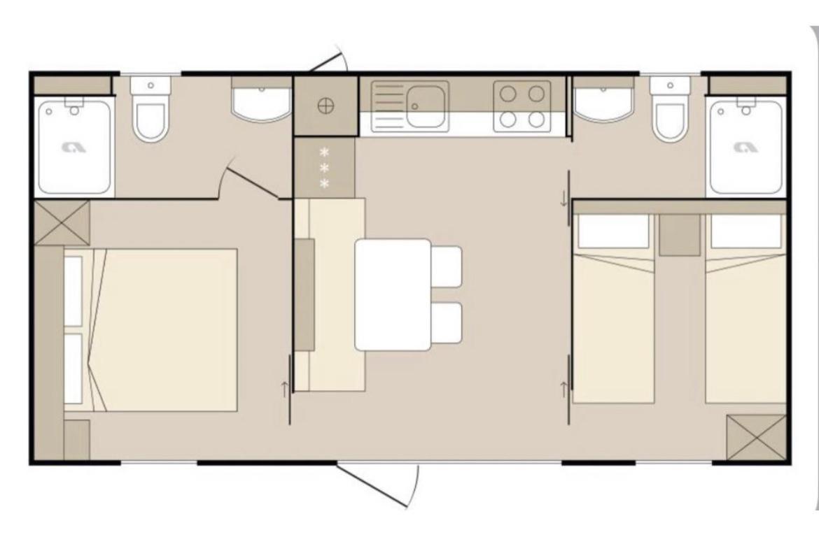 Oaza Mira Mobile Houses - Camp Basko Polje #Bestoffer Baška Voda Kültér fotó